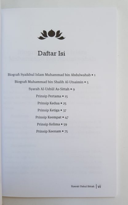 Syarah Ushulus Sittah - Daftar Isi